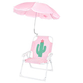 PLULON front view with umbrella showing shade and comfortable seating