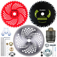 PLUMIA front packaging showing complete blade kit and included accessories for quick start
