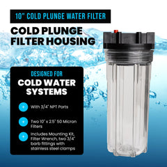 Plunge Crafters open housing with filter installed for fast cartridge access