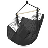 PNAEUT hammock chair front view showing night gray finish and elegant design benefit comfort