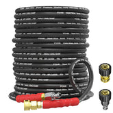 POHIR full-length 50ft hose laid out showing reach and durability