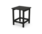 POLYWOOD Long Island side table front view showing stable black design benefit durability
