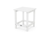 POLYWOOD Long Island side table front view showing white finish and durable build