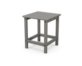POLYWOOD front view of side table showing durable slate grey finish and stable base