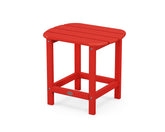 POLYWOOD front view of Sunset Red 18 inch table showing durable finish and color
