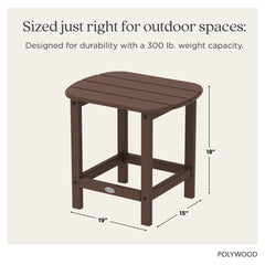 POLYWOOD table in use with drinks on top demonstrating spill resistance
