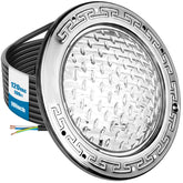 Pomeade front-facing pool light showing sleek bezel and bright benefit