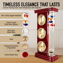 POMPOJUNGLE hygrometer and quartz clock together for monitoring humidity and precise time