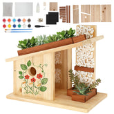 Pontuss front view of assembled birdhouse showing modern design and curb appeal