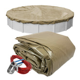 Pool Mate front view of 24 ft cover showing full protection and durable finish