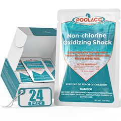 POOLACC front packaging showing 24 packets and product benefit clarity