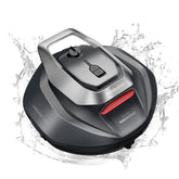 Pooleco S110 front view showing compact cordless cleaner and fast setup benefit