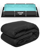 Poolergetic front view of 12x24 rectangle pad showing full coverage and protection