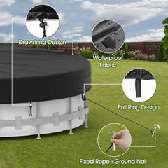 Poolergetic cover installed on pool demonstrating waterproof protection