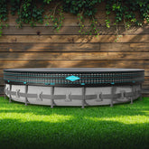 POOLHACKER front view of 21ft round cover showing full fit and protection benefits