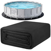 POOLHACKER front view of 15 ft round liner pad showing fit and packaging benefit protection