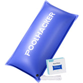 POOLHACKER front view of 4x8 ft pillow showing shape and fit benefit