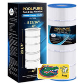 POOLPURE C1200 front view showing full cartridge and fit benefits