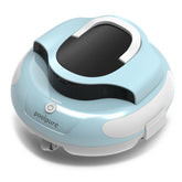 POOLPURE front view in blue showing compact design and fast cleaning benefit