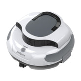 POOLPURE front view of white robot showing sleek design and easy grab handle benefit