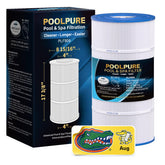 POOLPURE PLF90A front view showing cartridge and benefits