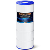 POOLVEFECT front view showing cartridge shape and fit benefit
