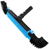 Poolvio front view of 22-inch brush head showing wide cleaning surface and benefit of faster coverage
