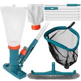 POOLWHALE front packaging showing full above ground pool cleaning kit benefits