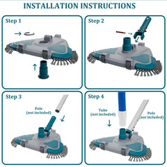 POOLWHALE swivel hose connection reducing kinks and improving flow