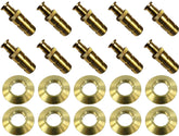 Poolzilla brass anchor front view showing solid construction and durability