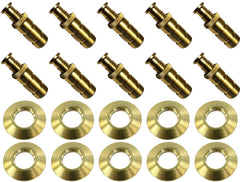 Poolzilla brass anchor front view showing solid construction and durability