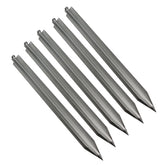 Poolzilla lawn stake front packaging shows five durable anchors and features