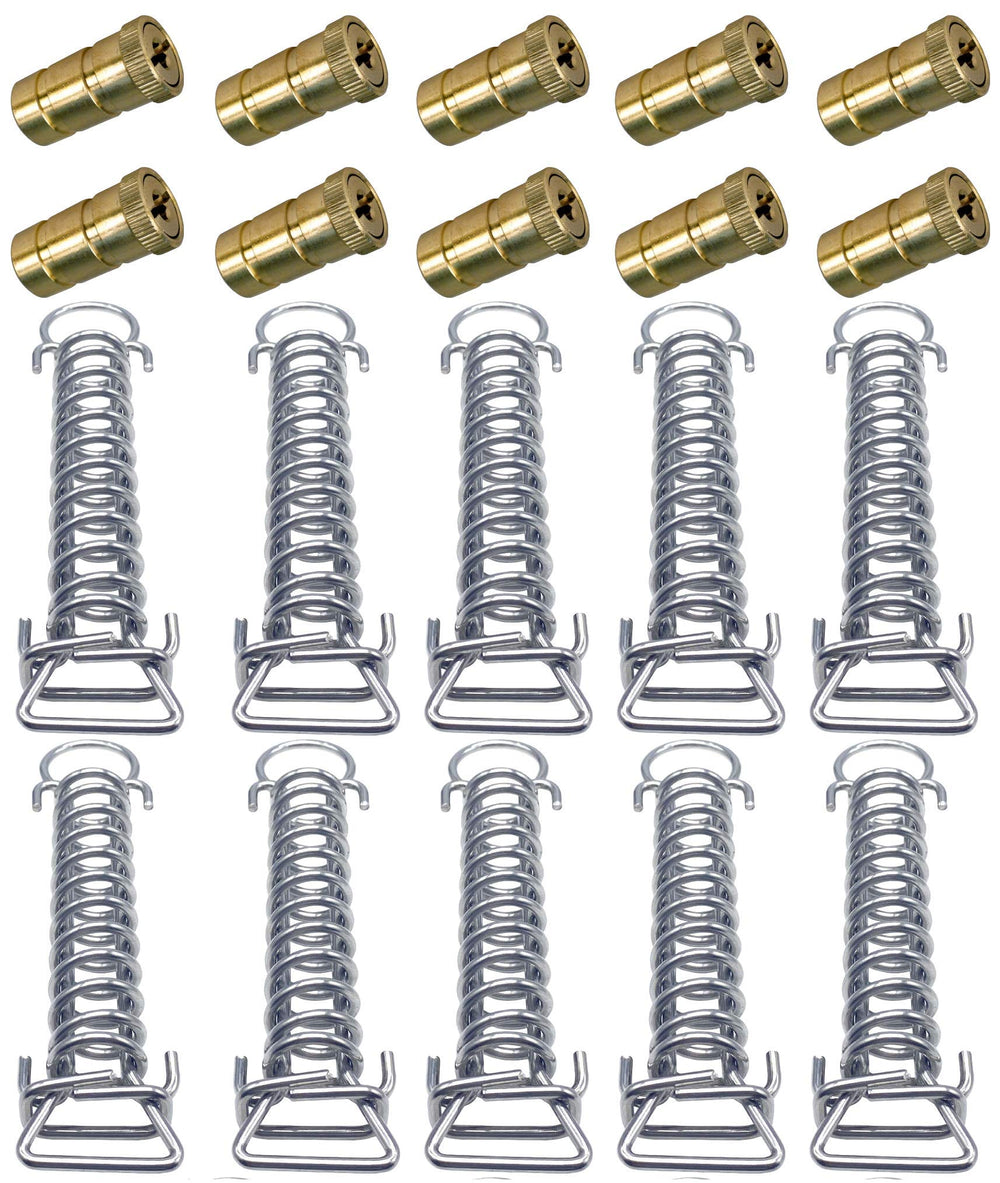 Poolzilla front packaging showing 10-pack anchors and springs for easy replacement