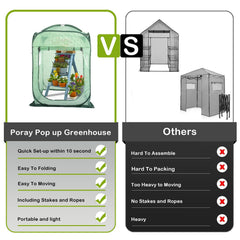 porayhut folded packed flat for compact storage and easy transport