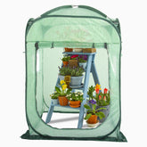 porayhut front view assembled showing spacious shelter and plant protection