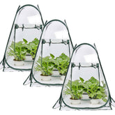 porayhut front view assembled showing shelter and light for plants