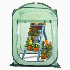 porayhut front view assembled showing spacious shelter and plant protection