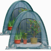 porayhut front view of open pop-up cover showing protection and ventilation