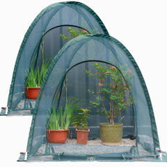 porayhut front view of open pop-up cover showing protection and ventilation