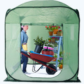 porayhut front view walk-in greenhouse showing roomy protection
