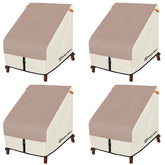 Porch Shield front view of covered chair set showing protective fit and curb appeal