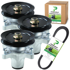 POSEAGLE front view of 3-pack spindle kit showing contents and easy replacement benefit