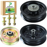 POSEAGLE front view of three pulleys showing full kit and fit