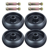 POSFLAG front view four replacement deck wheels showing complete kit benefit