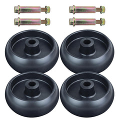 POSFLAG front view four replacement deck wheels showing complete kit benefit