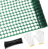 PotatoLife front view of rolled green mesh fence showing compact packaging and convenience