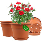 Pottiffe 16 inch front view of four pots showing design and finish for easy styling