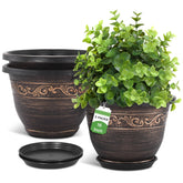 Pottiffe front view 16-inch planter showing classic retro style and durable build