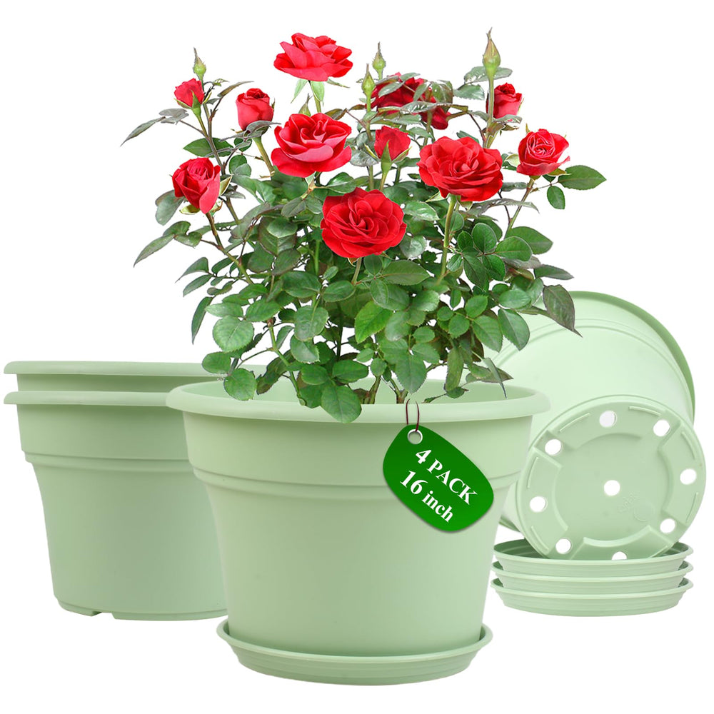 Pottiffe front view of 16-inch planter showing clean design and benefit of versatile styling