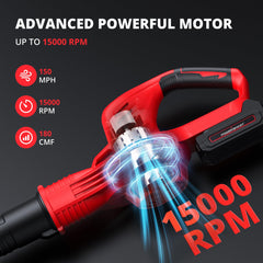 PowerSmart close-up of variable-speed trigger offering precise airflow control